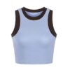 Preppy-Style Athletic Tank Top — Purple