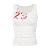 Slim-Fit Athletic Tank Top — White