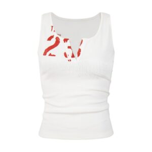 Slim-Fit Athletic Tank Top — White